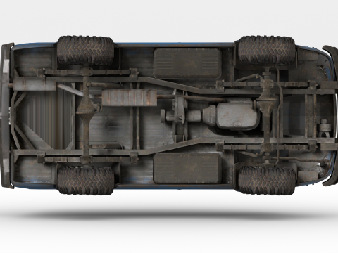 Classic Soviet Off-Road Van 3Dモデル