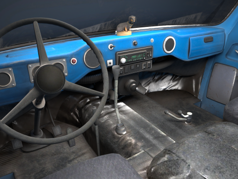 Classic Soviet Off-Road Van 3Dモデル