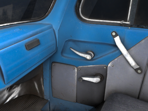 Classic Soviet Off-Road Van 3Dモデル