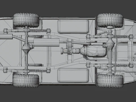 Classico furgone fuoristrada sovietico Modello 3D