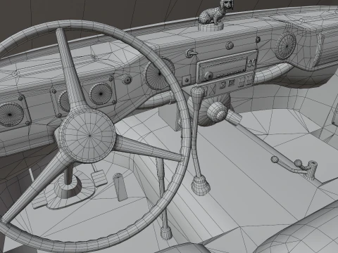 Classico furgone fuoristrada sovietico Modello 3D