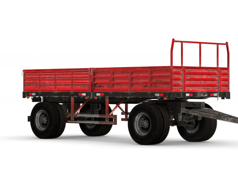 Farm Trailer 3D Model