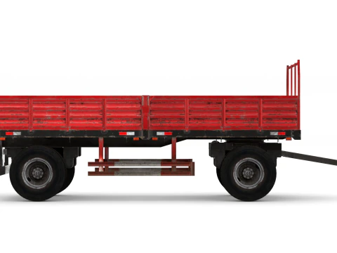 Farm Trailer 3D Model