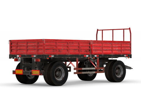 Farm Trailer 3D Model