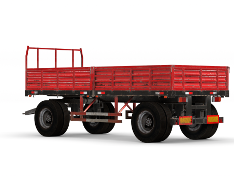 Farm Trailer 3D Model
