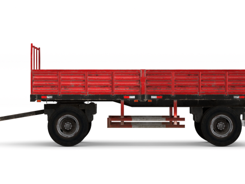 Farm Trailer 3D Model