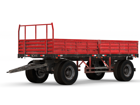 Farm Trailer 3D Model