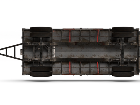 Farm Trailer 3D Model