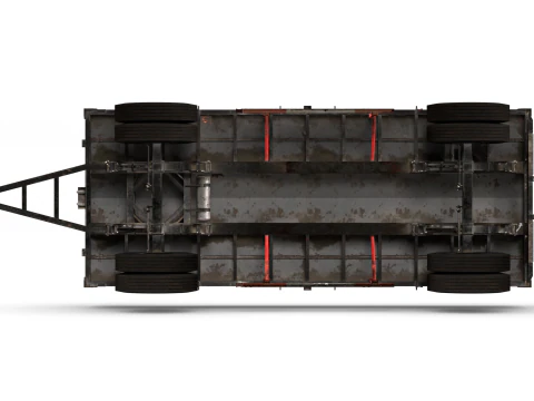 Farm Trailer 3D Model