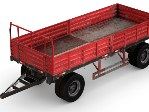 Farm Trailer 3D Model