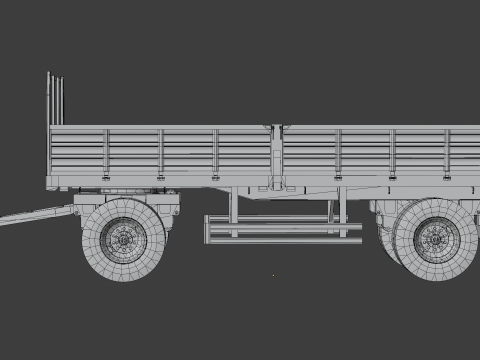 Farm Trailer 3D Model