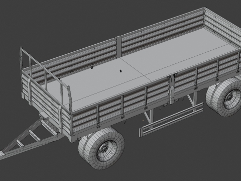 Farm Trailer 3D Model