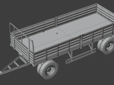 Farm Trailer 3D Model