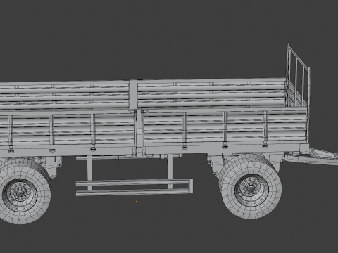 Farm Trailer 3D Model