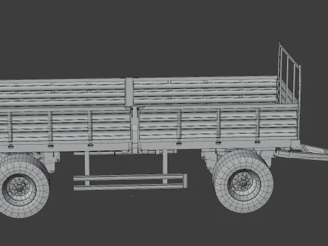 Farm Trailer 3D Model