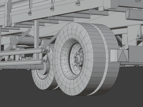 Farm Trailer 3D Model