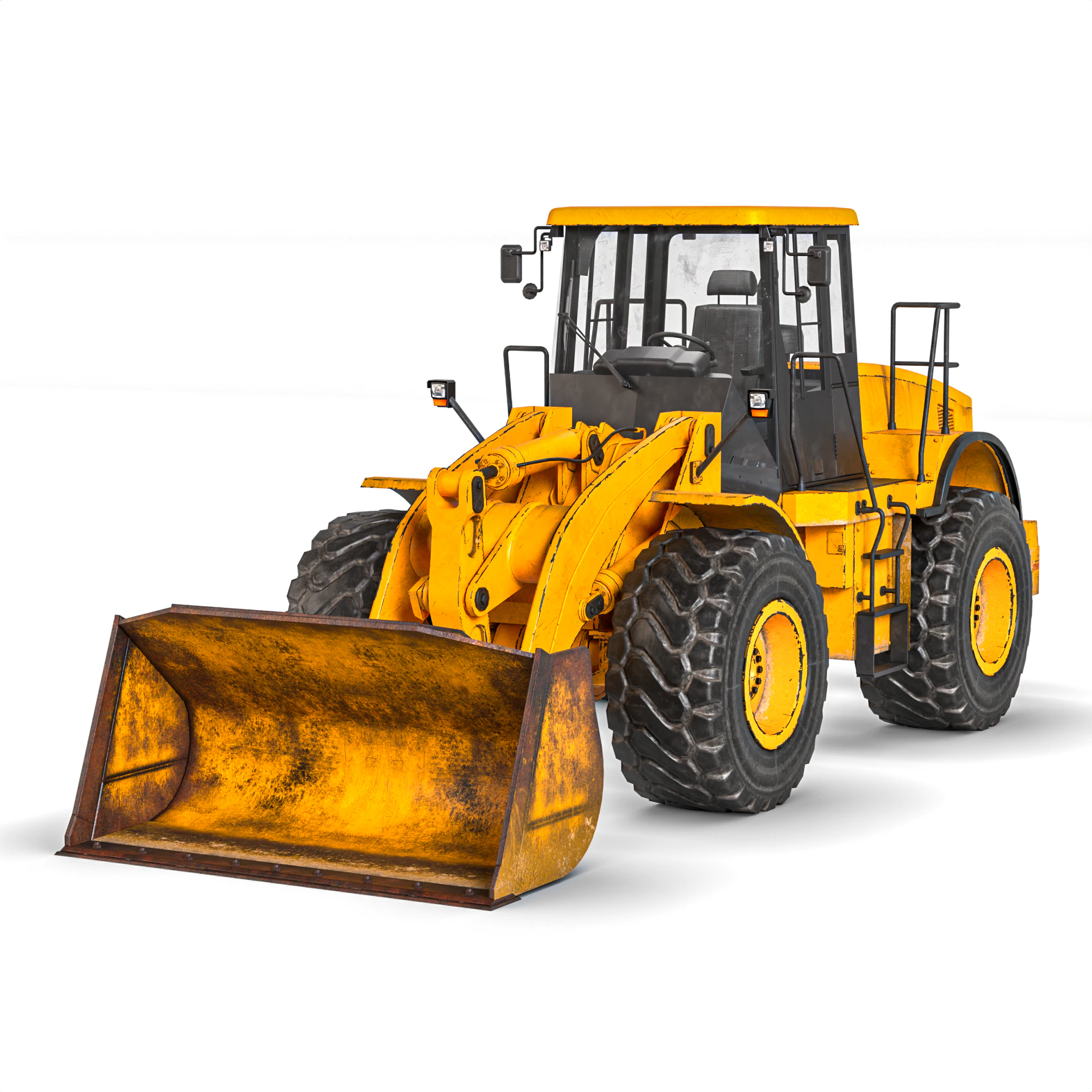 Wheel Loader 3D Model .c4d .max .obj .3ds .fbx .stl .blend 