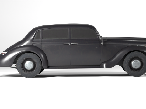 1937 Opel Admiral Vintage German Luxury Car 3D Model