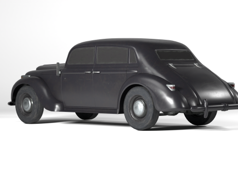 1937 Opel Admiral Vintage German Luxury Car 3D Model
