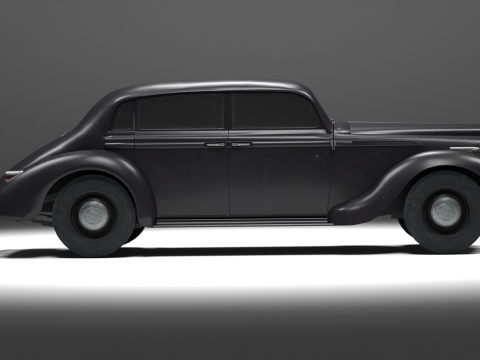 1937 Opel Admiral Vintage German Luxury Car 3D Model