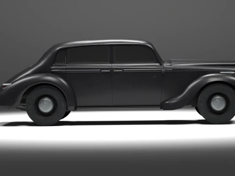 1937 Opel Admiral Vintage German Luxury Car 3D Model