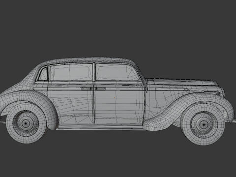 1937 Opel Admiral Vintage German Luxury Car 3D Model