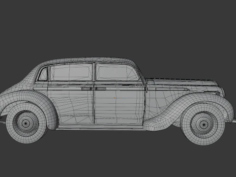 1937 Opel Admiral Vintage German Luxury Car 3D Model