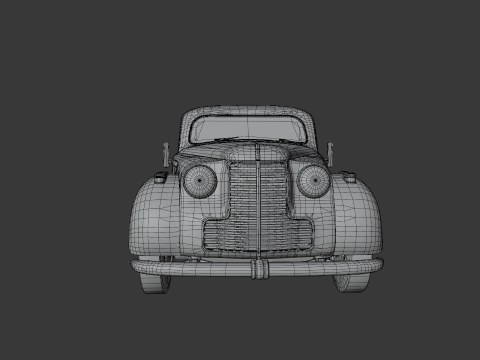 1937 Opel Admiral Vintage German Luxury Car 3D Model