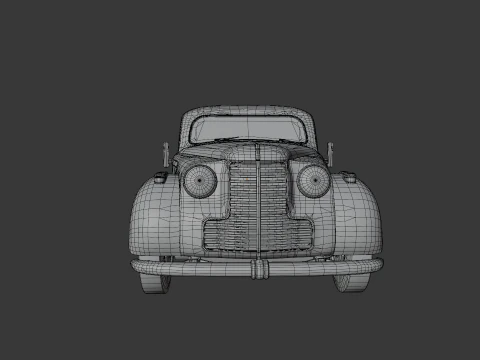 1937 Opel Admiral Vintage German Luxury Car 3D Model