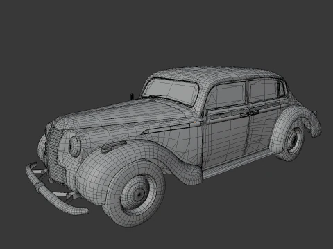 1937 Opel Admiral Vintage German Luxury Car 3D Model
