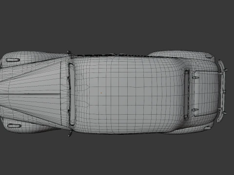 1937 Opel Admiral Vintage German Luxury Car 3D Model