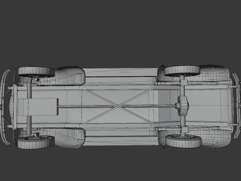 1937 Opel Admiral Vintage German Luxury Car 3D Model