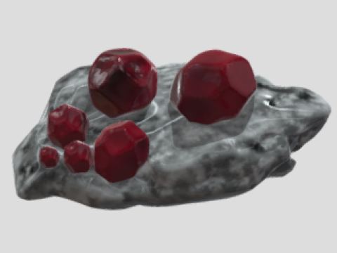 Granate mineral 3D Model