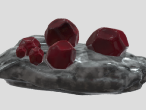 Granate mineral Modelo 3D