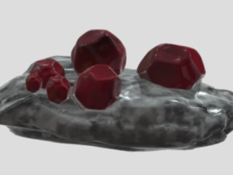 Granate mineral 3D Model