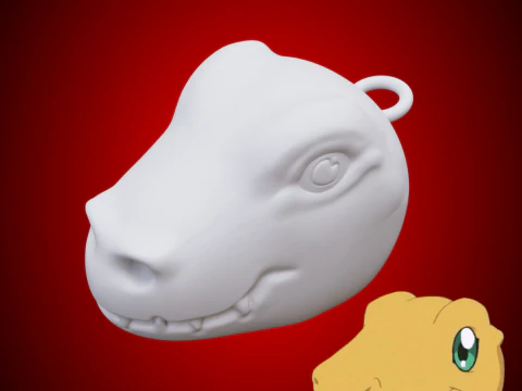 Brelok do kluczy Agumon - Digimon Model do druku 3D