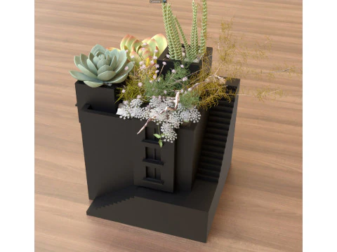 Mini House Pot 3D Print Model