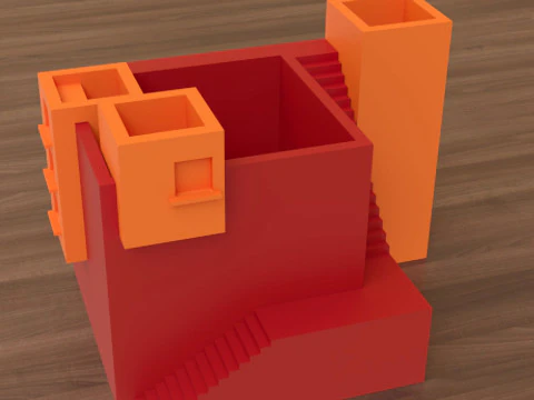 Mini House Pot 3D Print Model
