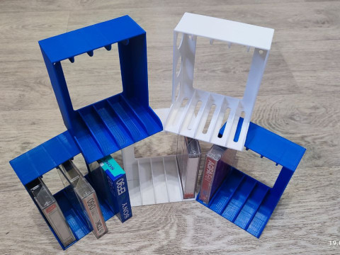 Holders and box for audio cassettes Model Cetak 3D