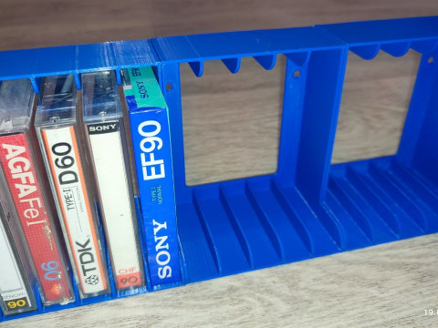 Holders and box for audio cassettes 3D Print Model