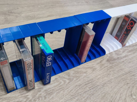 Holders and box for audio cassettes 3D Print Model