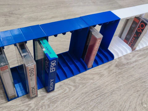 Holders and box for audio cassettes 3D Print Model