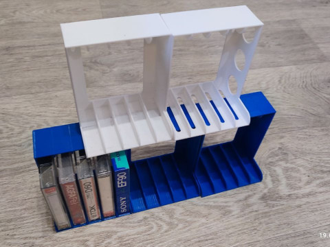 Holders and box for audio cassettes 3D Print Model