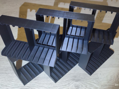 Holders and box for audio cassettes 3D Print Model