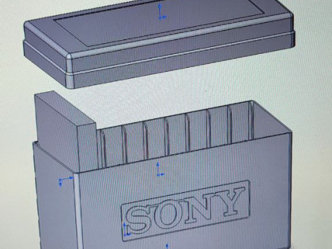 Holders and box for audio cassettes 3D Print Model