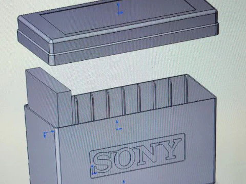 Holders and box for audio cassettes 3D Print Model
