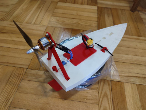 RC boat with air propeller 3D Print Model
