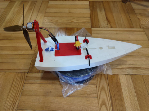 RC boat with air propeller 3D-printmodel