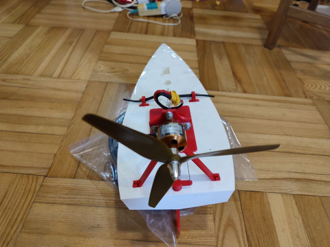 RC boat with air propeller 3D-printmodel