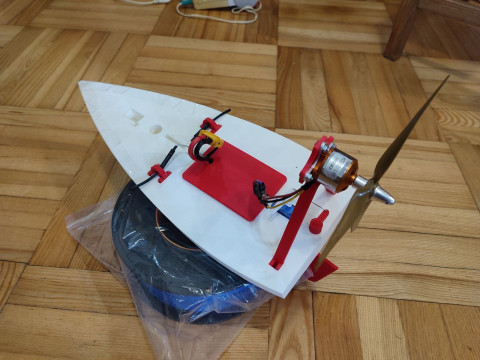 RC boat with air propeller 3D-printmodel